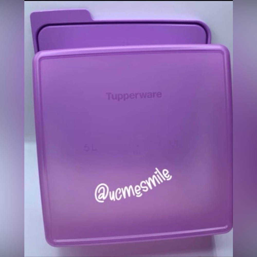 Tupperware Basic Line Fridge Tab Container 5L XLarge Kitchen in Lilac - Picture 3 of 4